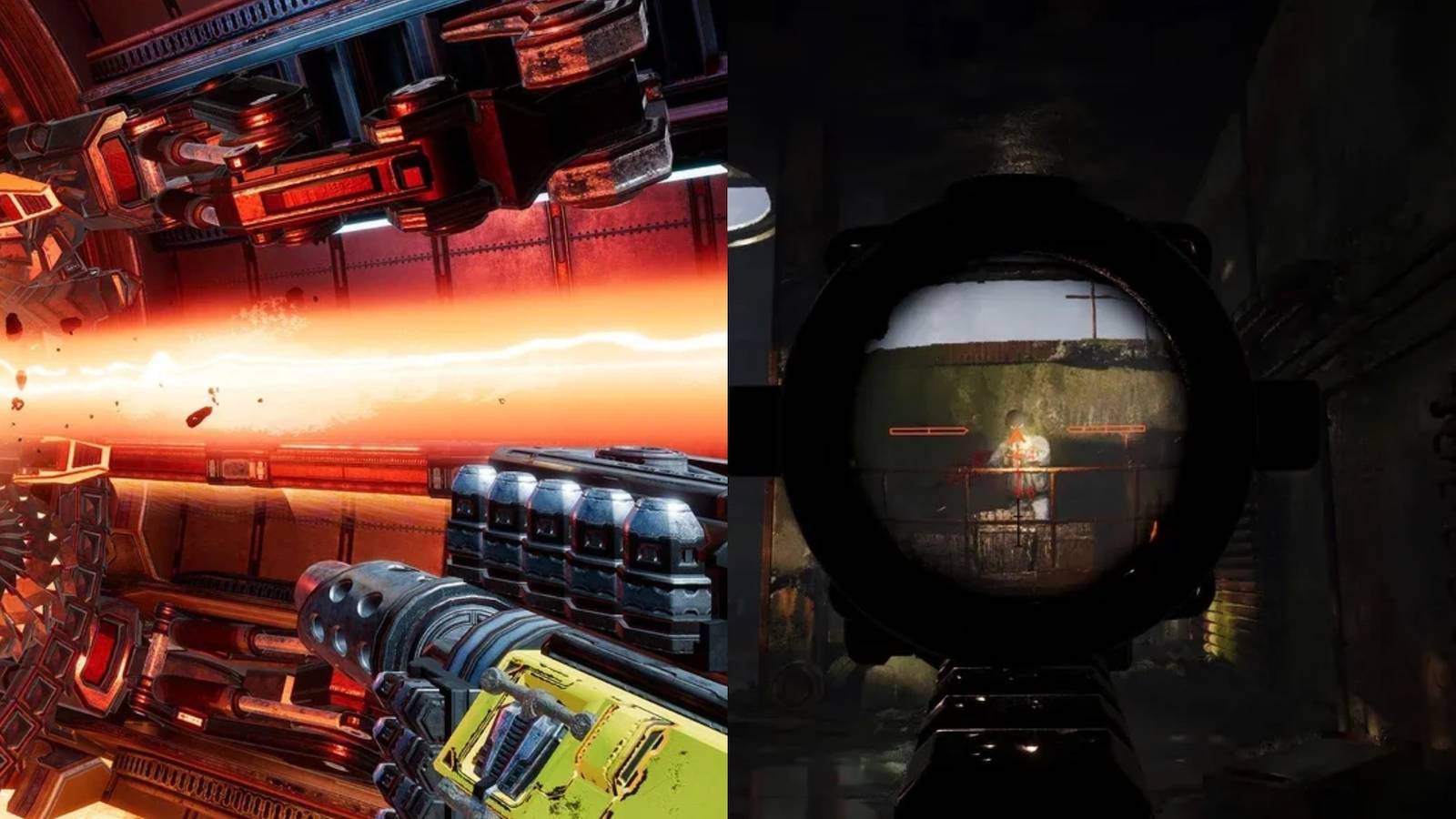 mothergunship on the left, Stalker 2 on the right