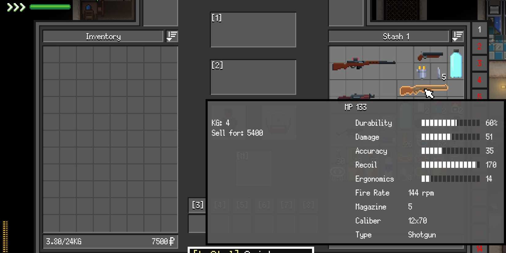 MP 133 Stats Zero Sievert