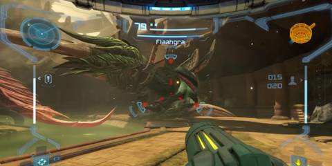 samus battling a boss