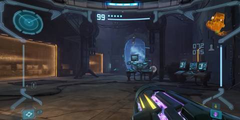 samus entering a room