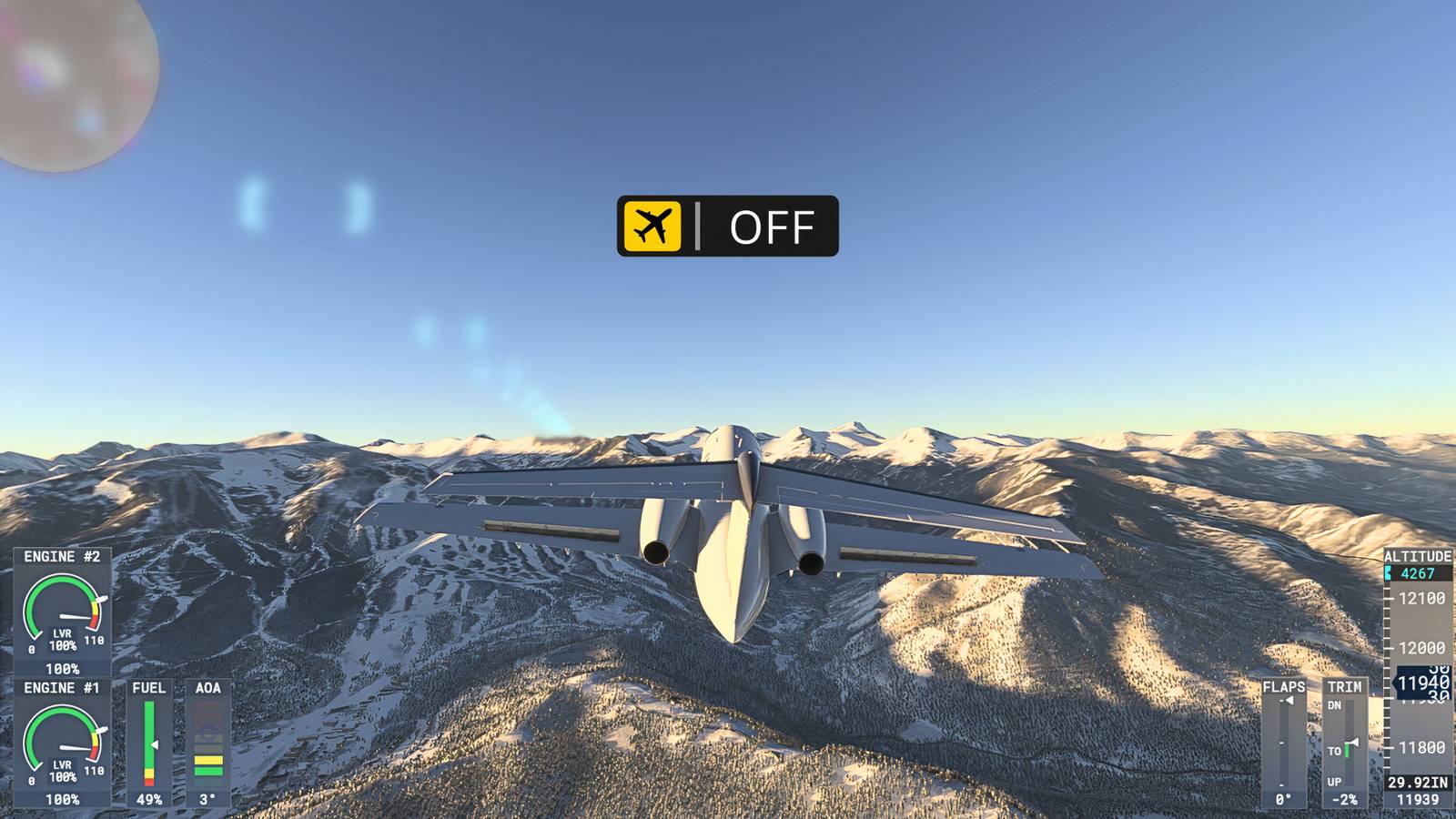 airplane hud in msfs 2024.