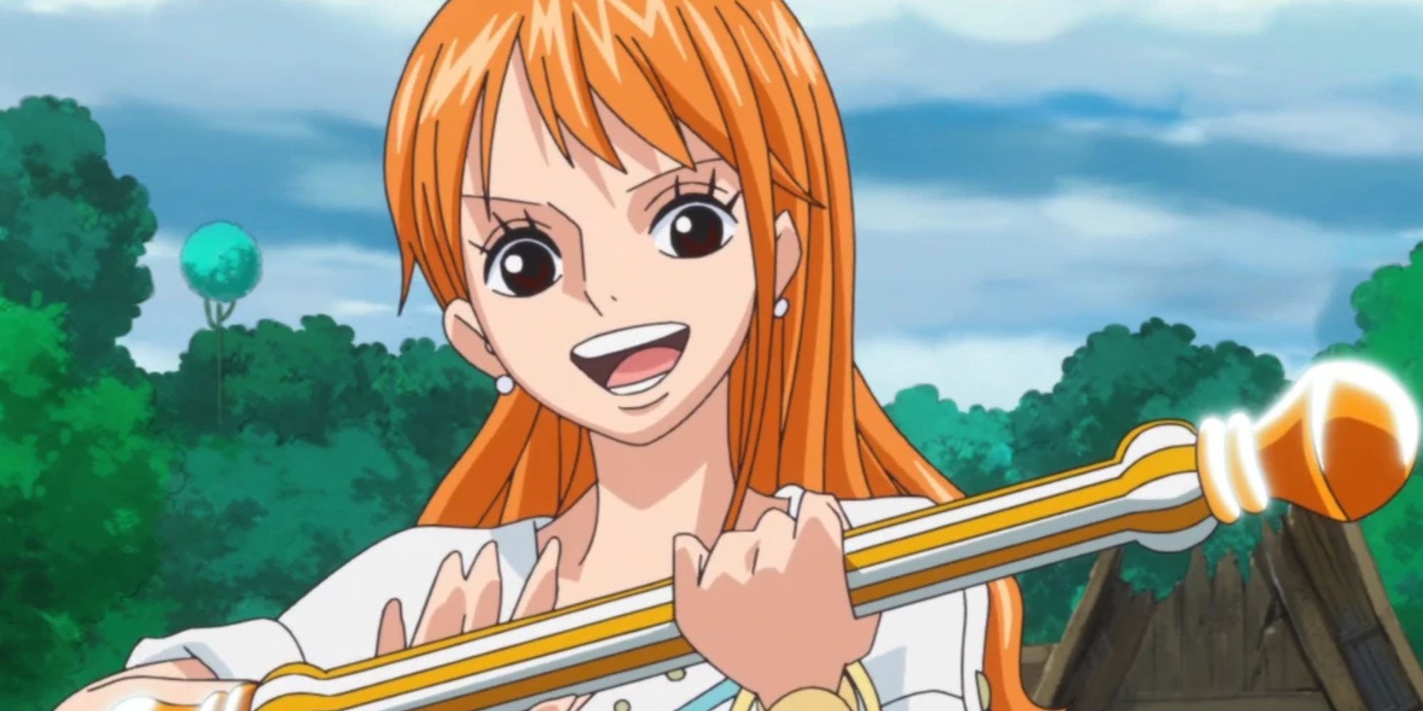 Nami with her Sorcery Clima Tact.