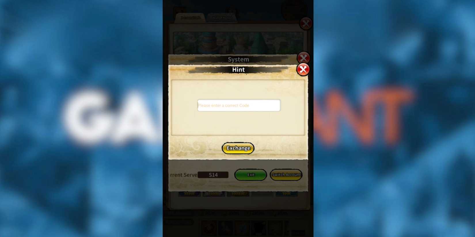 Ninjutsu Storm the codes tab