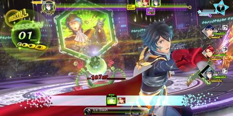 Itsuki using ice-slash attack in Tokyo Mirage #FE Encore