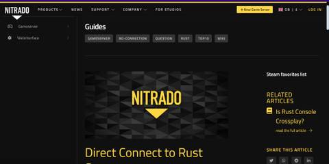 nitrado server for rust
