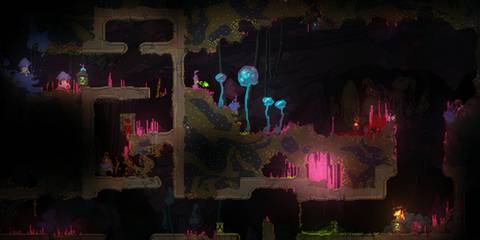 Noita Exploring a cave 