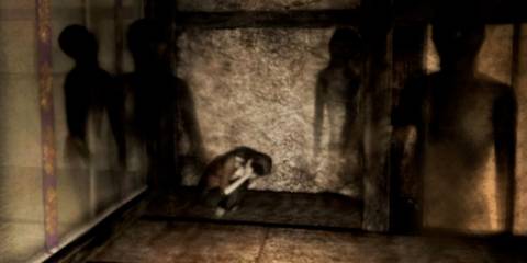 Fatal Frame Character surrounded by spirits