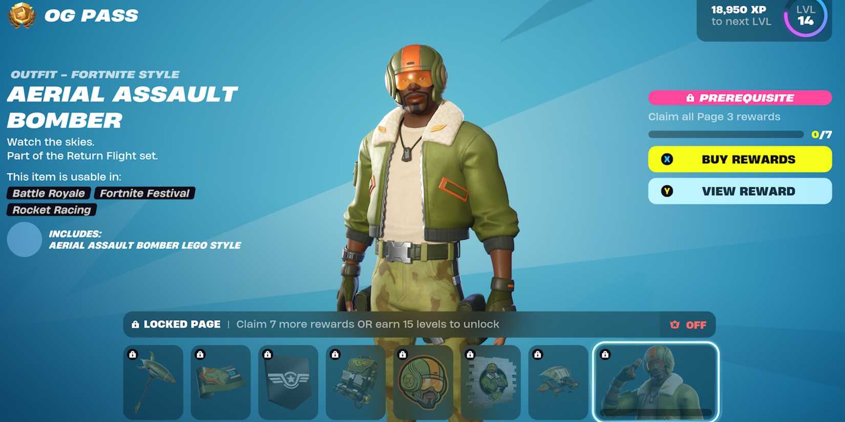 OG Pass Chapter 1 Season 1 Page 3 Aerial Assault Bomber