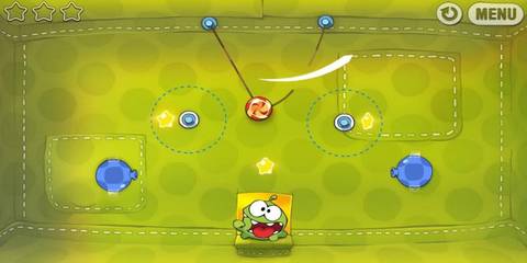Om Nom Gestures To Its Mouth Waiting For A Candy In Cut The Rope