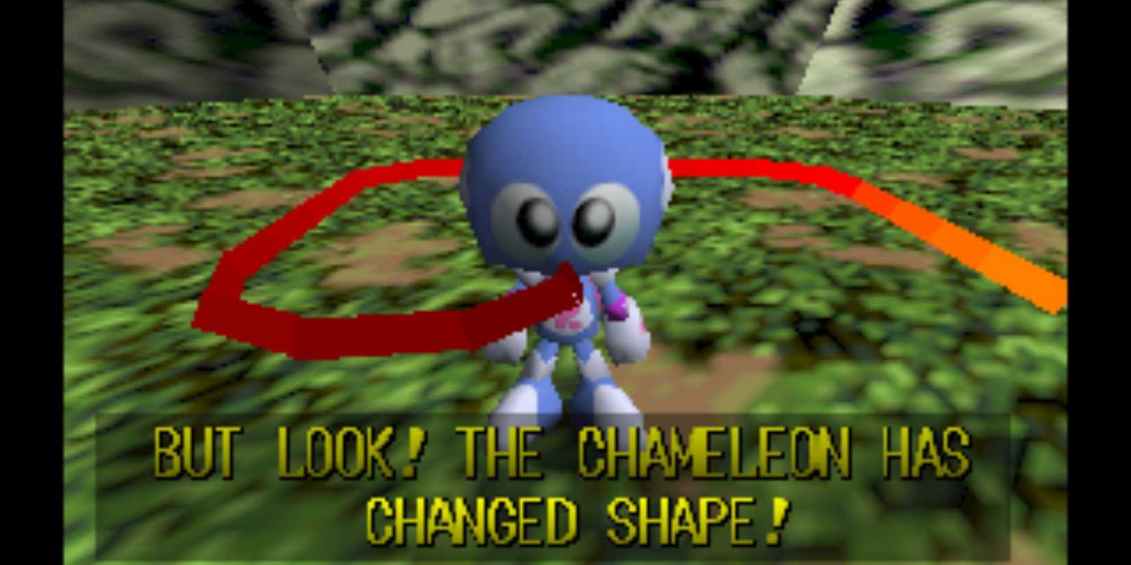 One of the chameleons showcasing its long tongue.