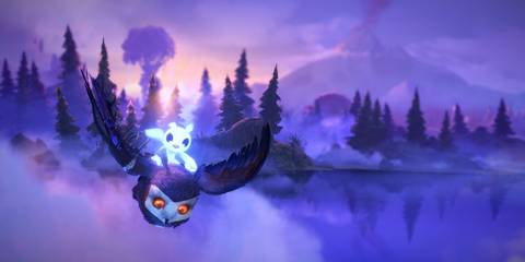 Ori and The Will of the Wisps Ori riding an owl