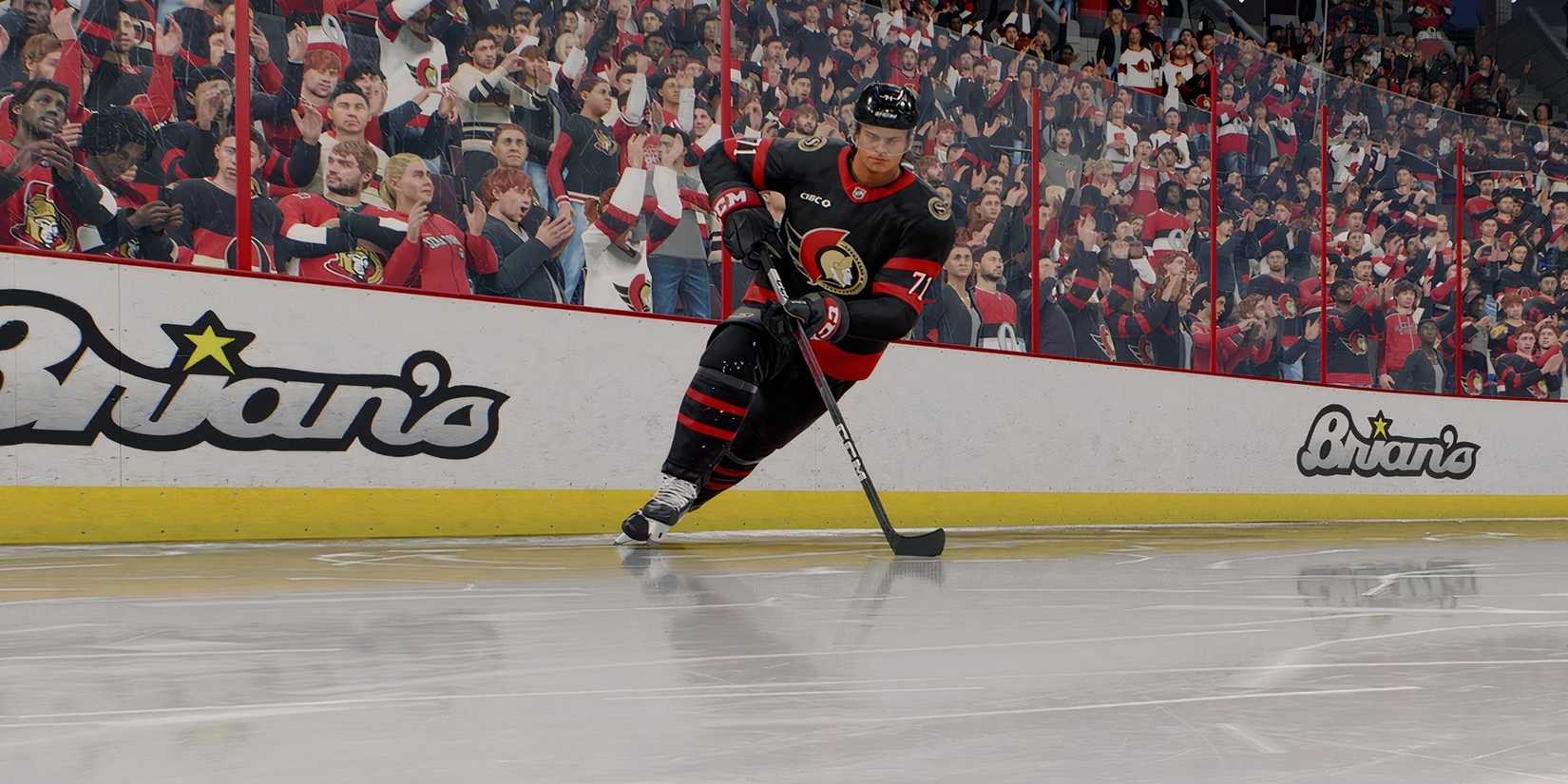 ridley greig skating by the boards