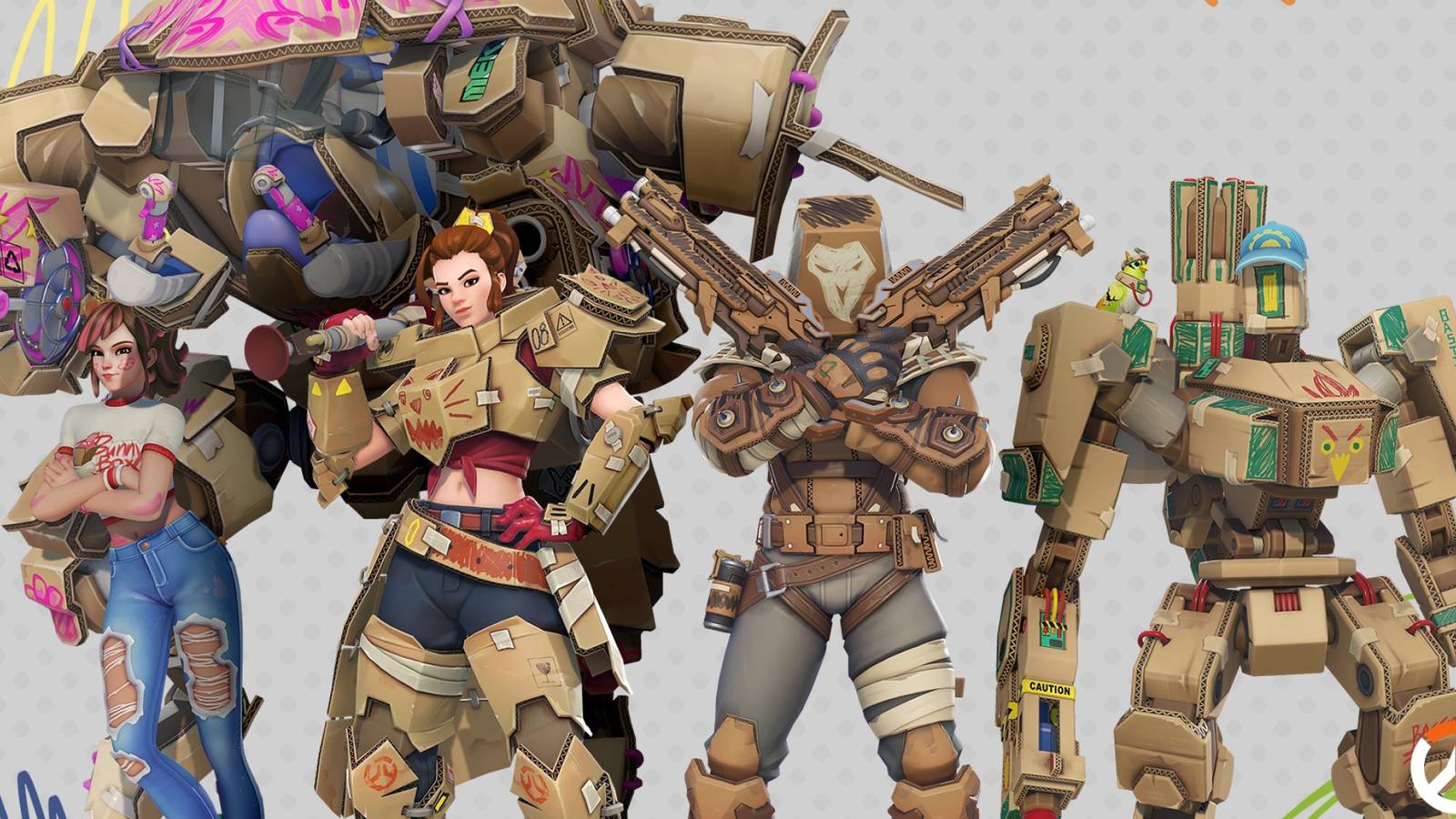 overwatch 2 cardboard bastion skin pencil ammunition casings