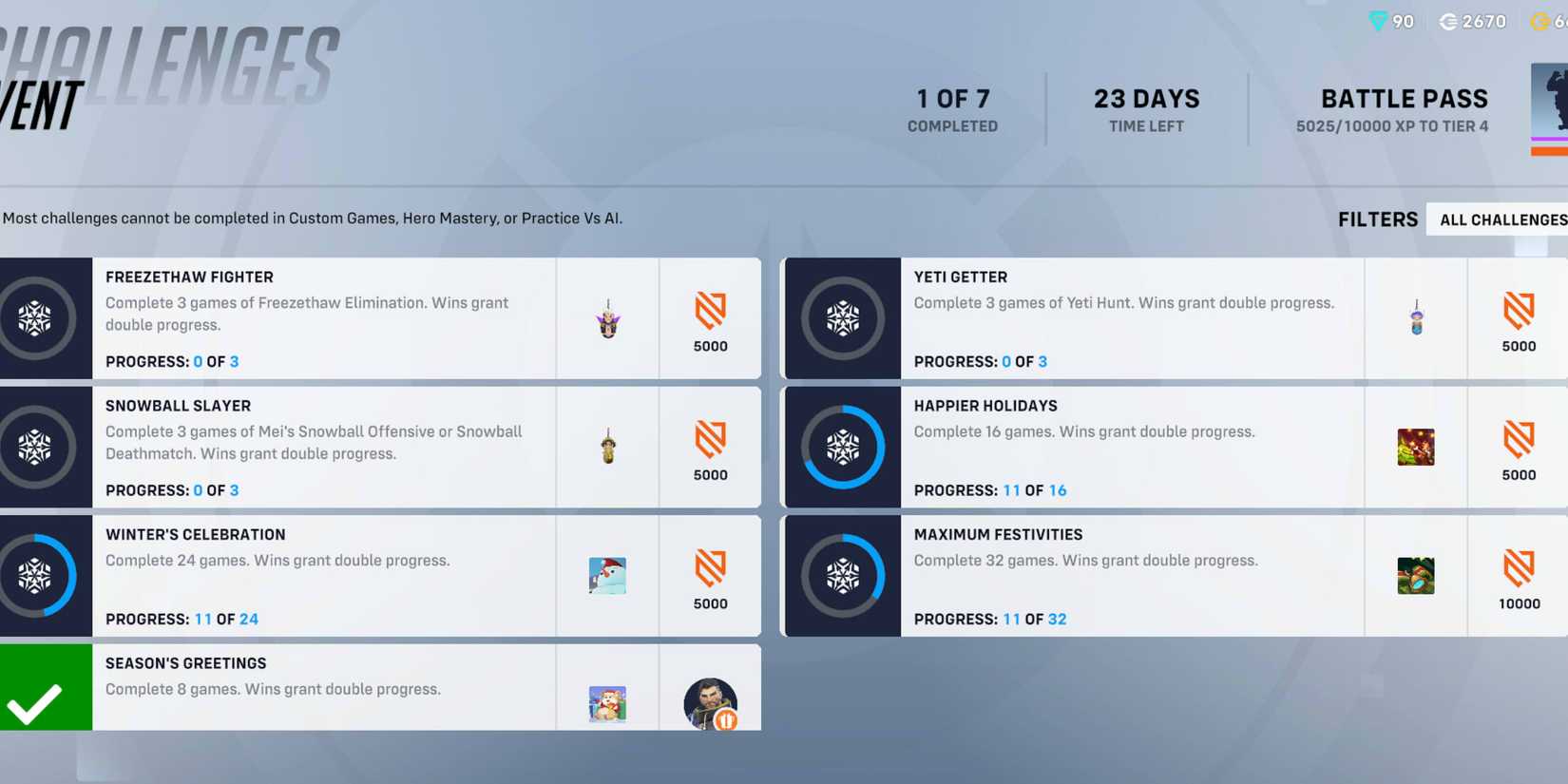 ow2 winter wonderland challenges