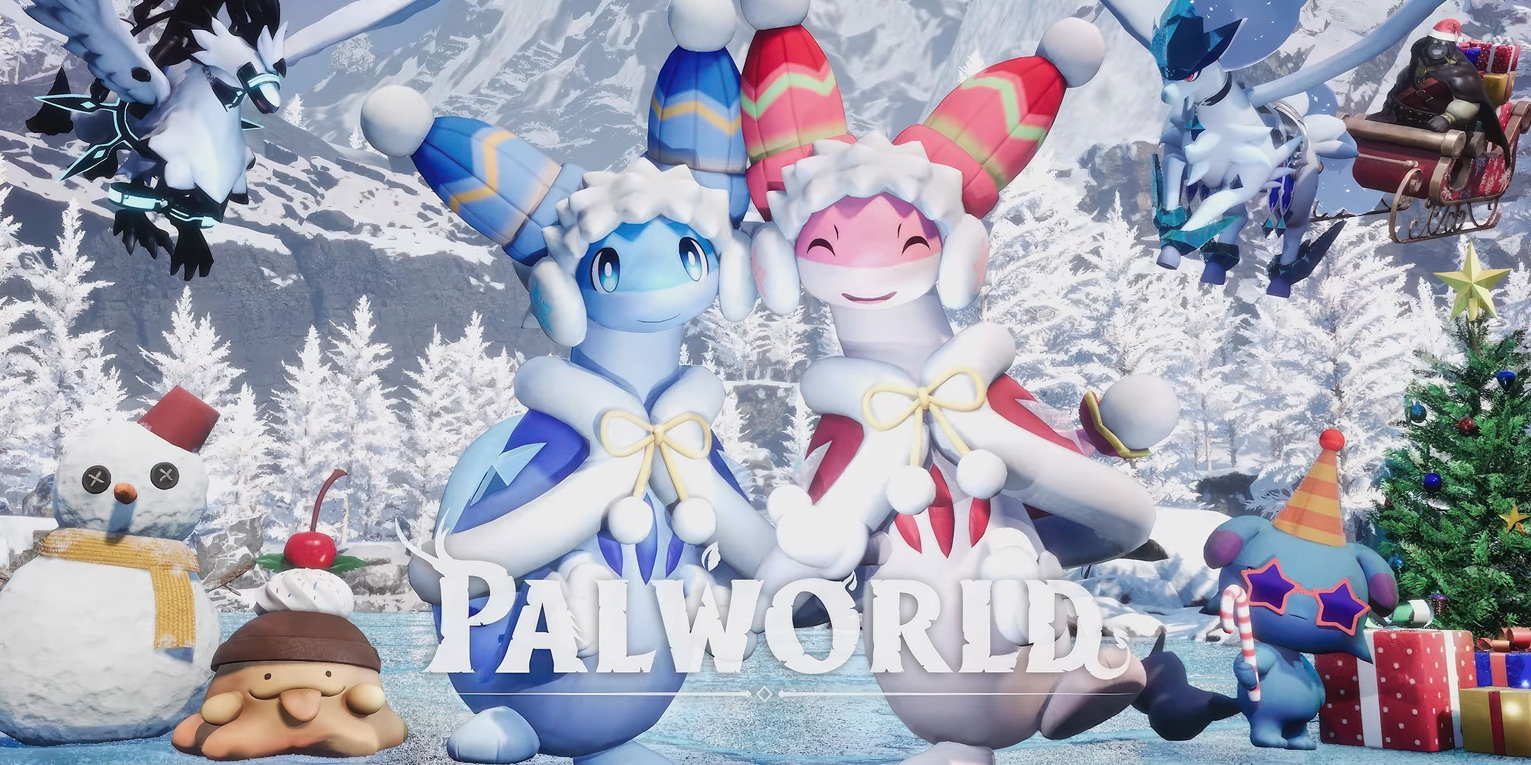 palworld christmas holiday skins