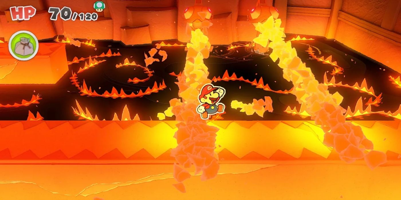 Paper Mario The Origami King Lava