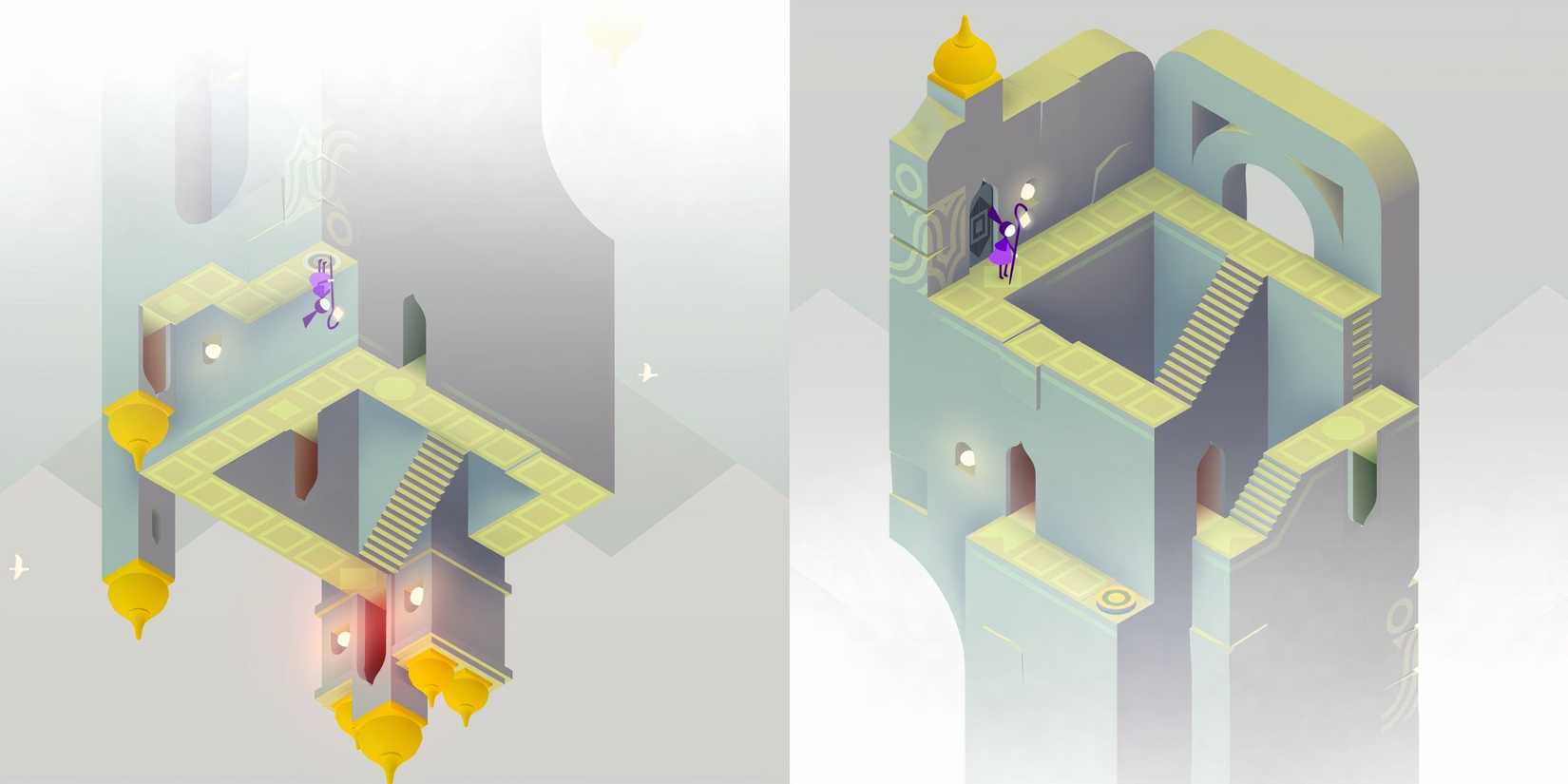 how to solve the part two of inverted palace puzzle in monument valley three