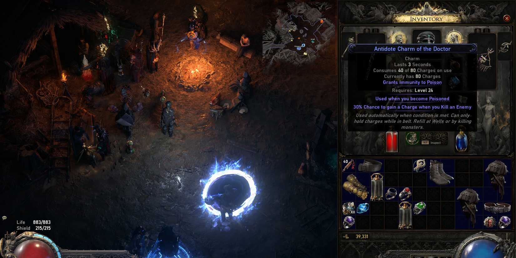 path of exile 2 antidote charm