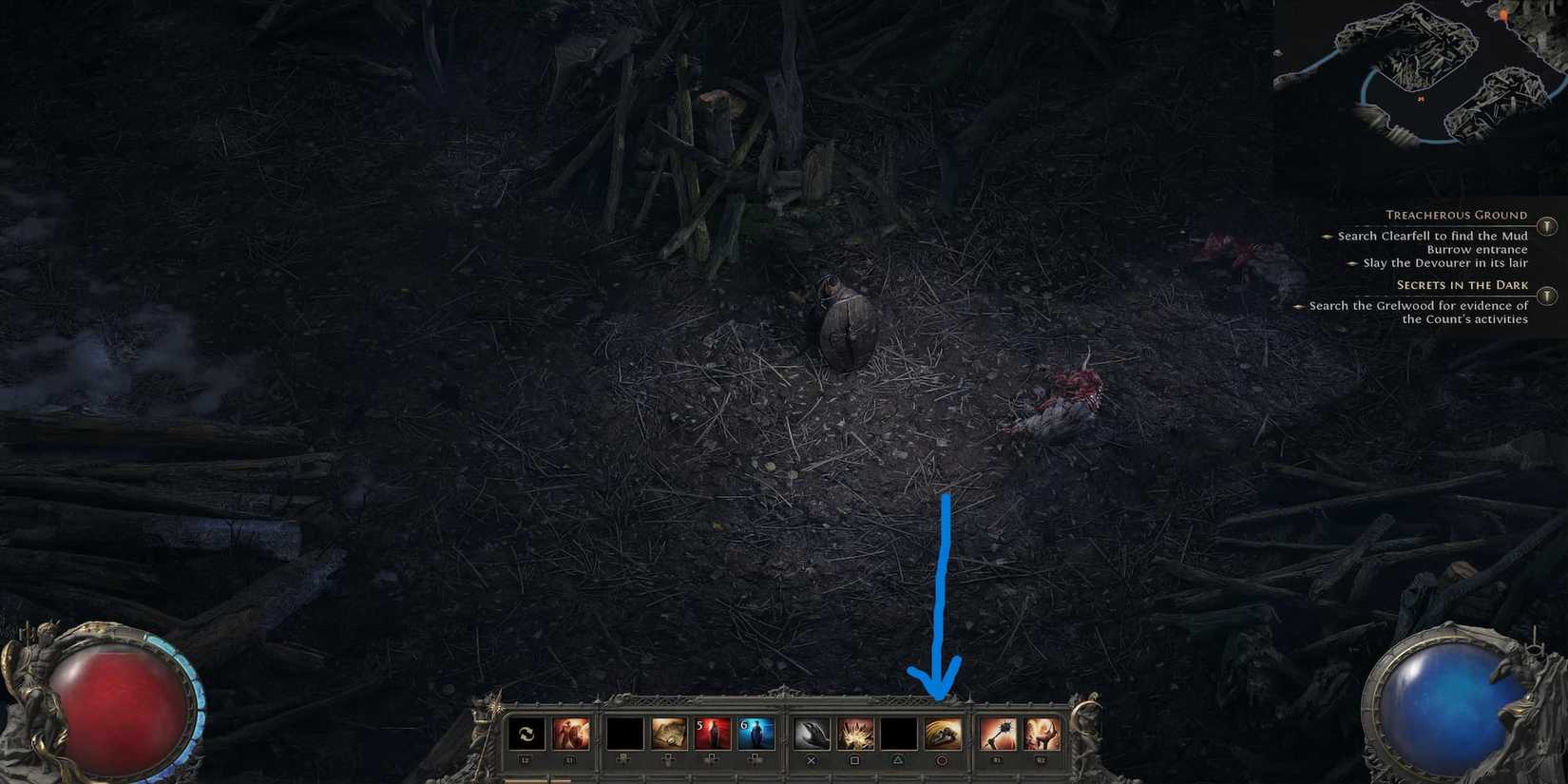 The Dodge Skill On The Hotbar