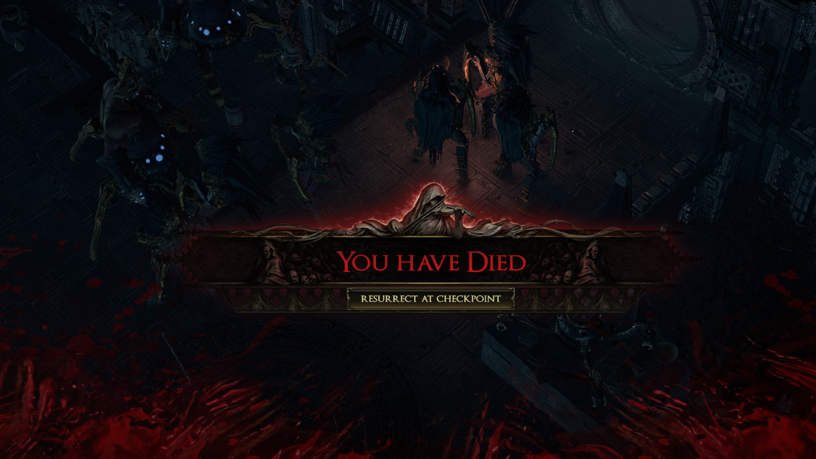 Path of Exile 2 Death Penalty You Died Screen Game Over PoE 2 Dying