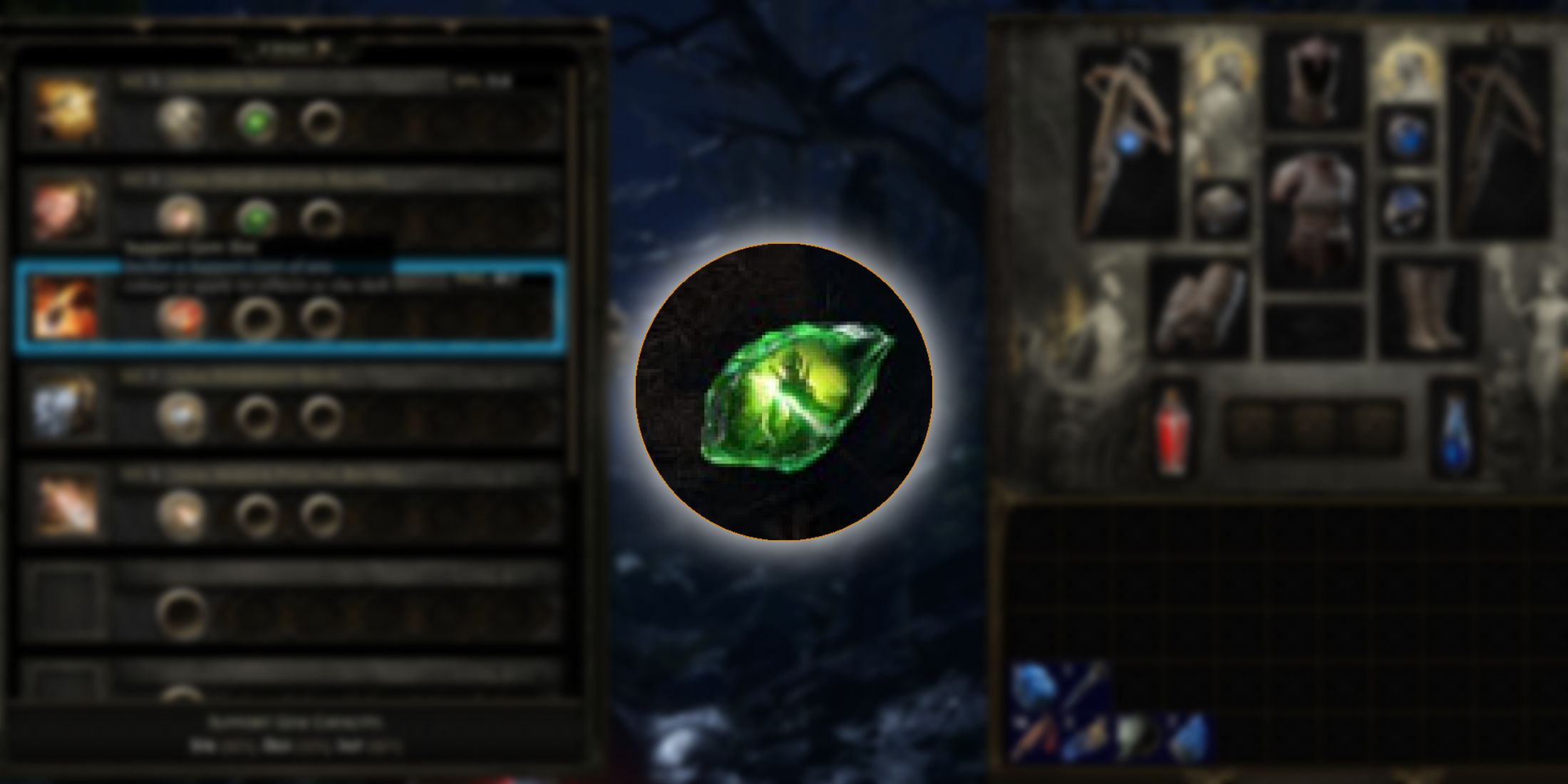 Path of Exile 2 supports Gem sockets and supports Gems PoE 2