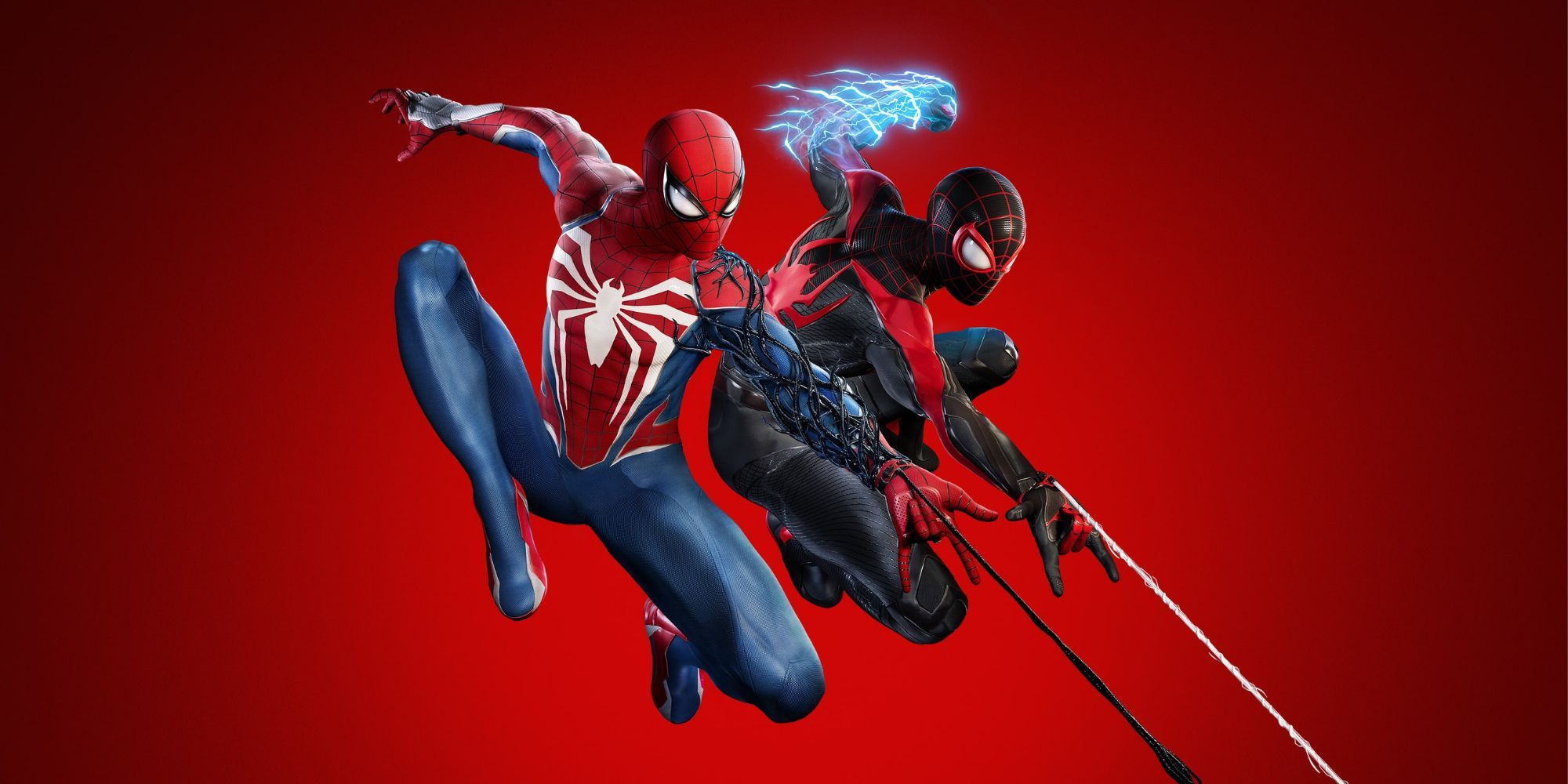 Peter and Miles in the game's official cover art.