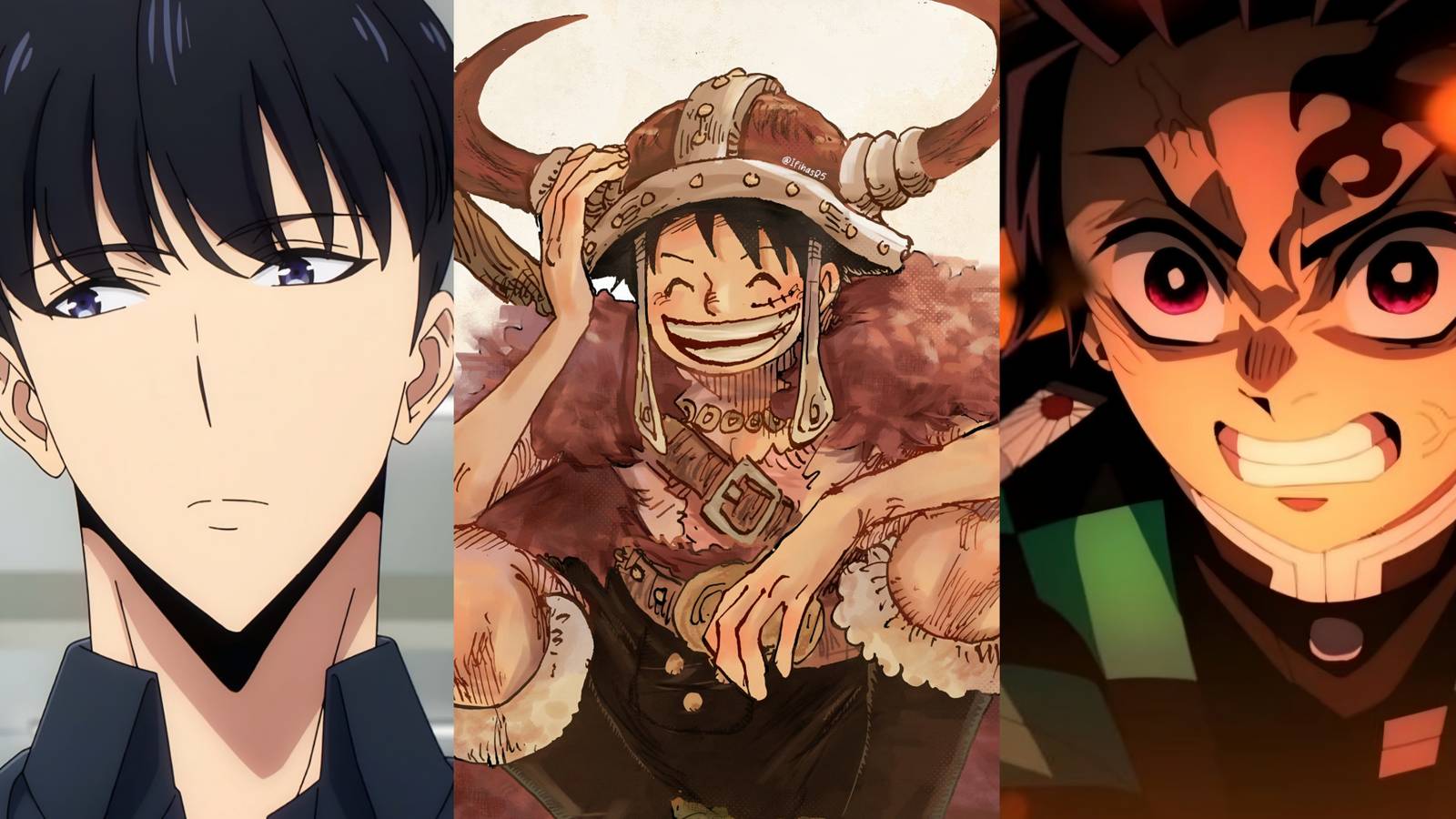 featured The Strongest Anime Protagonists Of 2024, Ranked luffy tanjiro