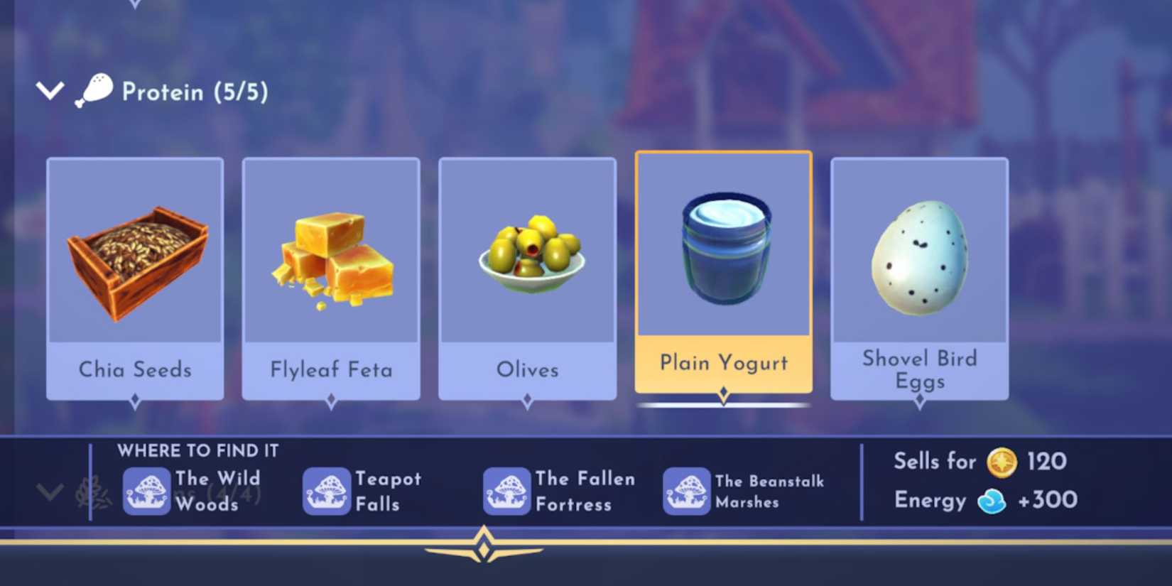 Plain Yogurt in Disney Dreamlight Valley's Ingredients collection