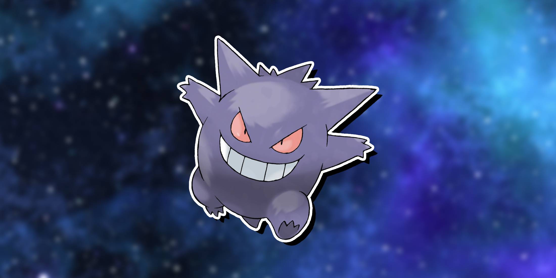 Glow-in-the-Dark Gengar Sticker – Pokémon Car Peeker, Halloween Decal, 7" Vinyl