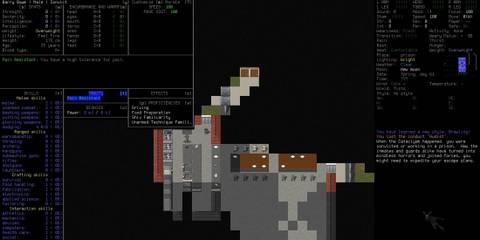 Pain Resistant Trait Highlighted In Character Info Menu in Cataclysm: Dark Days Ahead