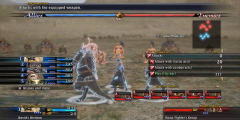 Prepping for battle in The Last Remnant