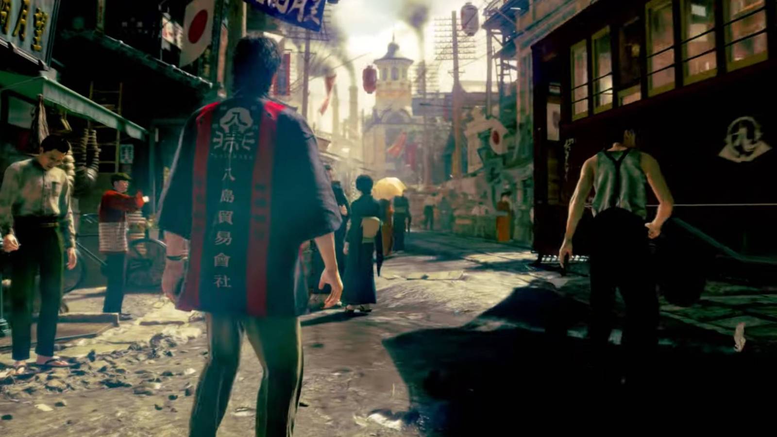 Project Century's protagonist looking down a sunny street