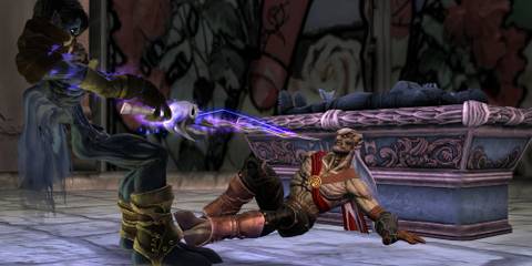 Raziel confronting Kain in Legacy of Kain Soul Reaver