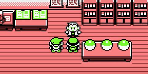 Red, Blue & Professor Oak Standing In Oak's Lab In Pokemon Red & Blue Versions