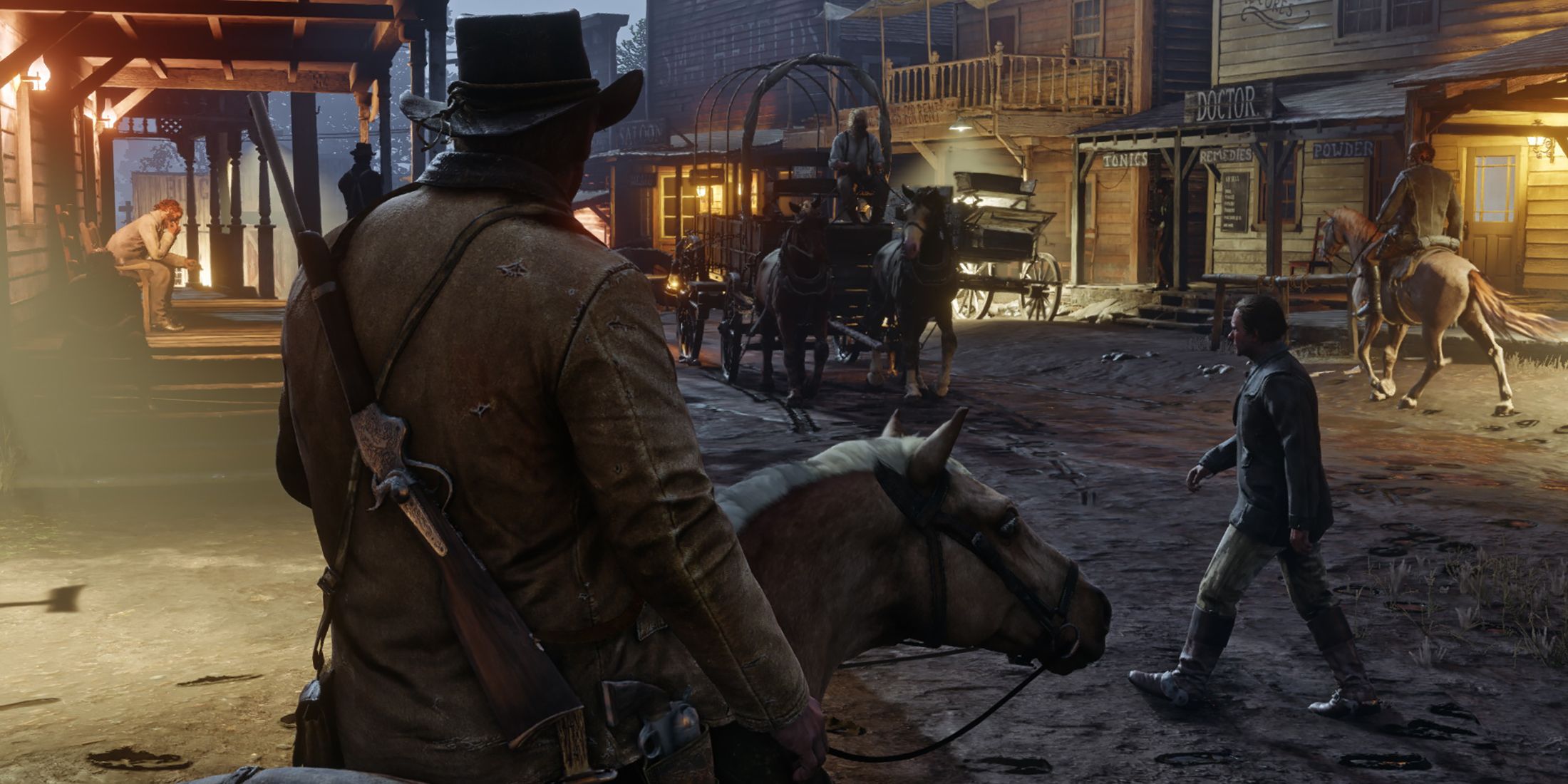 Игрок Red Dead Redemption 2 обнаружил аккуратную историческую справку в миссии по ограблению тренера