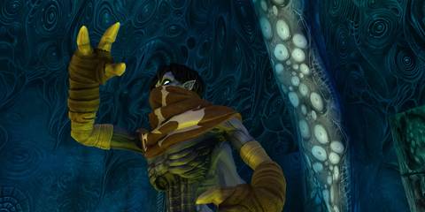 raziel in conversation with the elder god