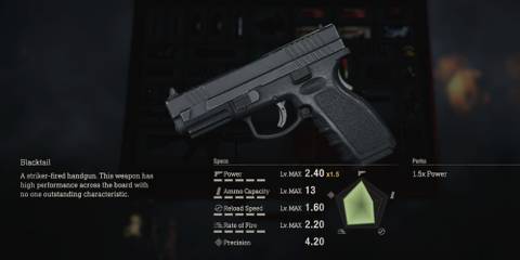 Resident Evil 4 Remake Blacktail Pistol