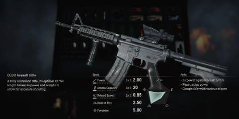 Resident Evil 4 Remake CQBR Assault Rifle