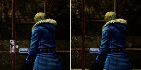 Resident Evil 6 Sherry UI and modded UI side by side