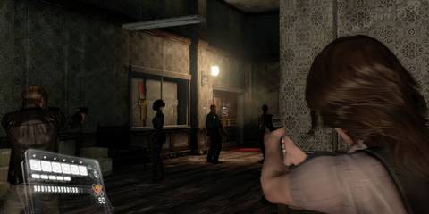 Resident Evil 6 Hele and Leon shooting zombies