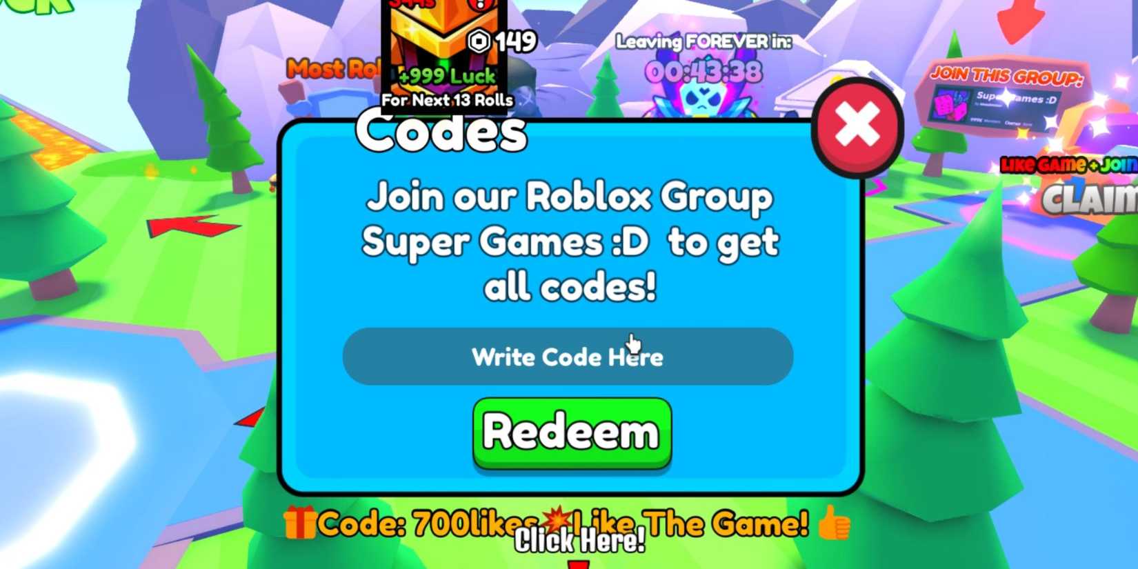 Roll For Brawlers the codes tab