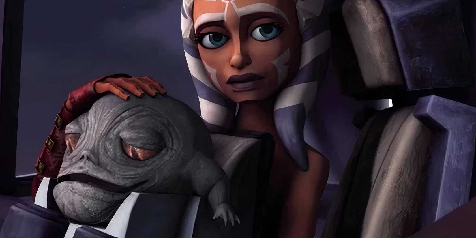 Rotta the Hutt and Ahsoka in Star Wars