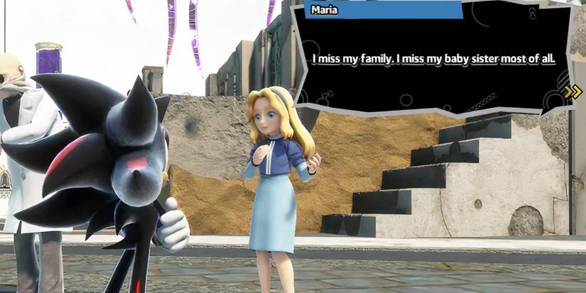 Maria explaining to Shadow that she misses her younger sister 