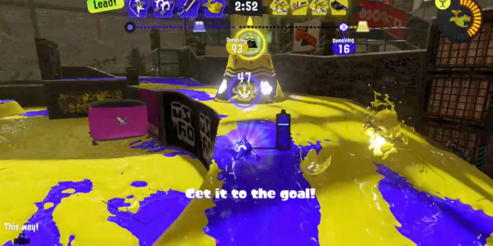 inkling swimming to goal