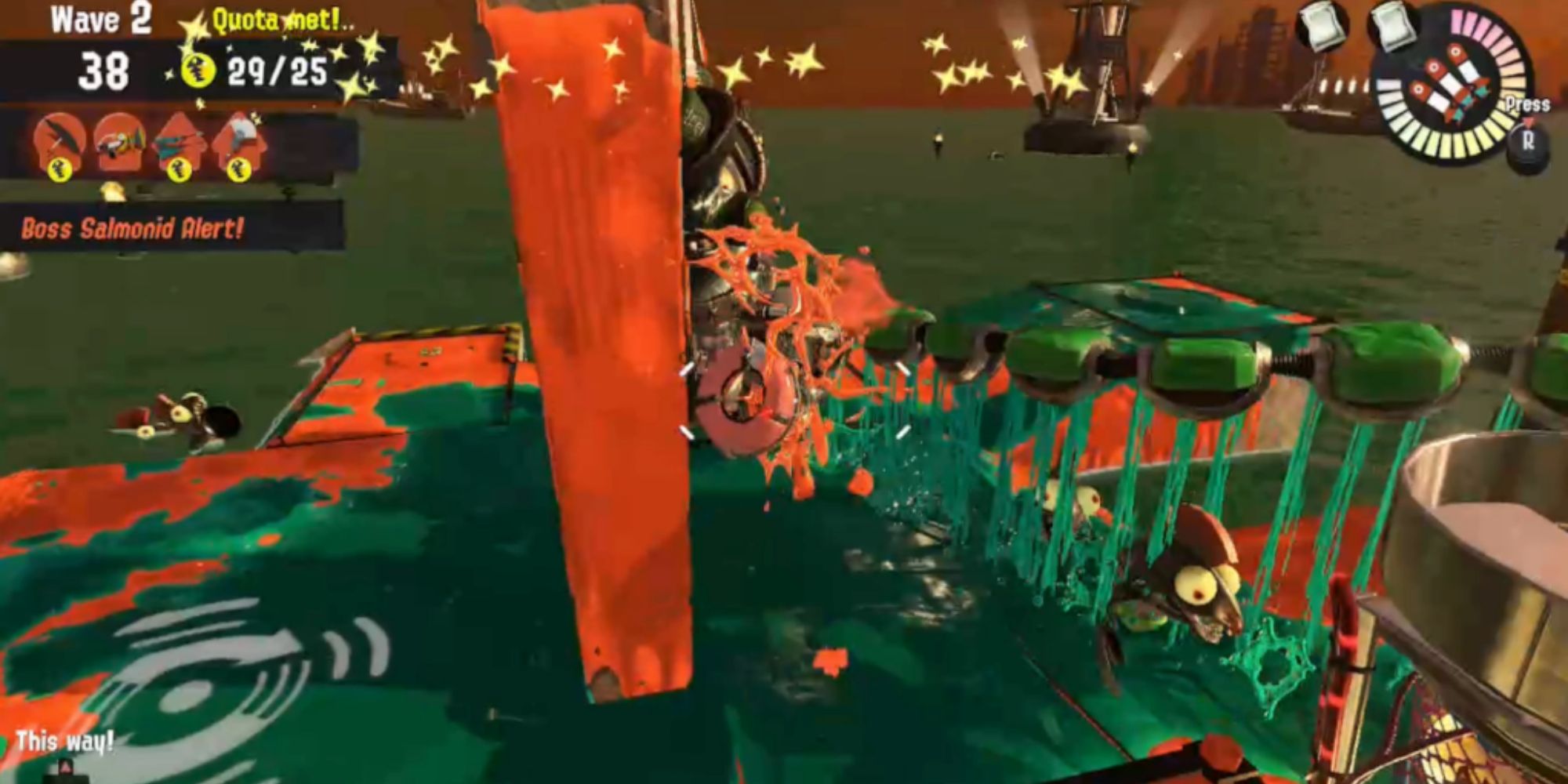 salmon run with bosses