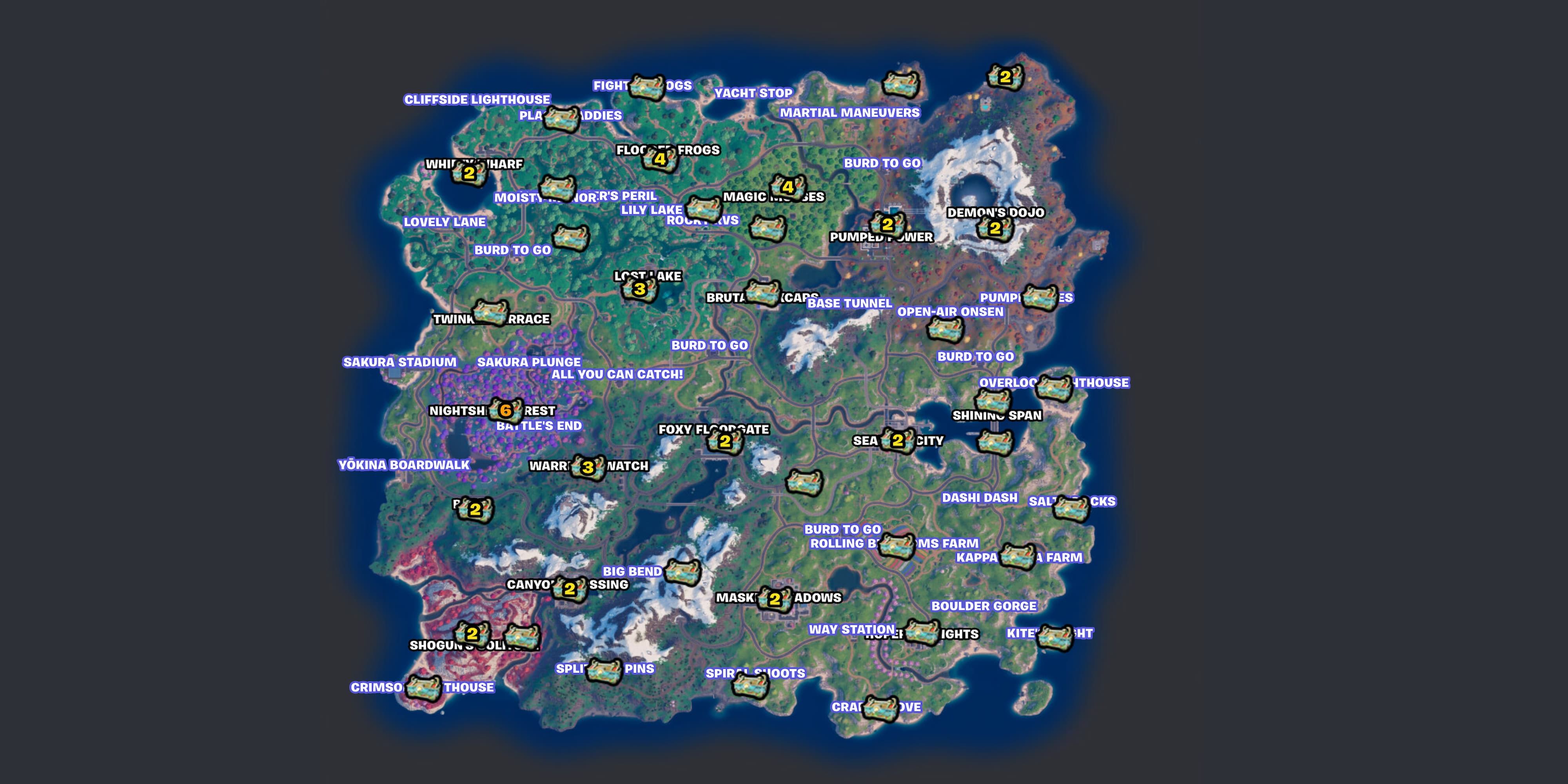 fortnite chapter 6 elemental chests locations