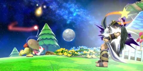 olimar throwning pikmin at pitoo