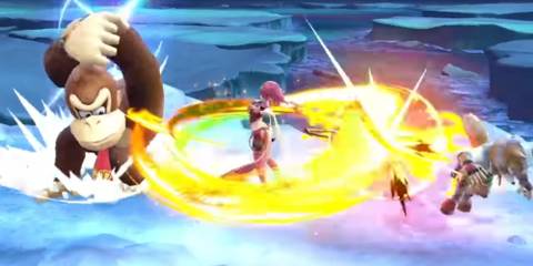 pyra neutral special on donkey kong and fox