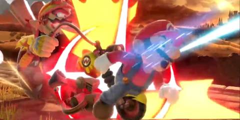 wario drving past mario