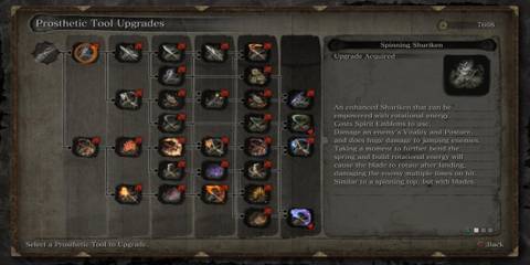 Sekiro Shadows Die Twice prosthetic tool upgrades